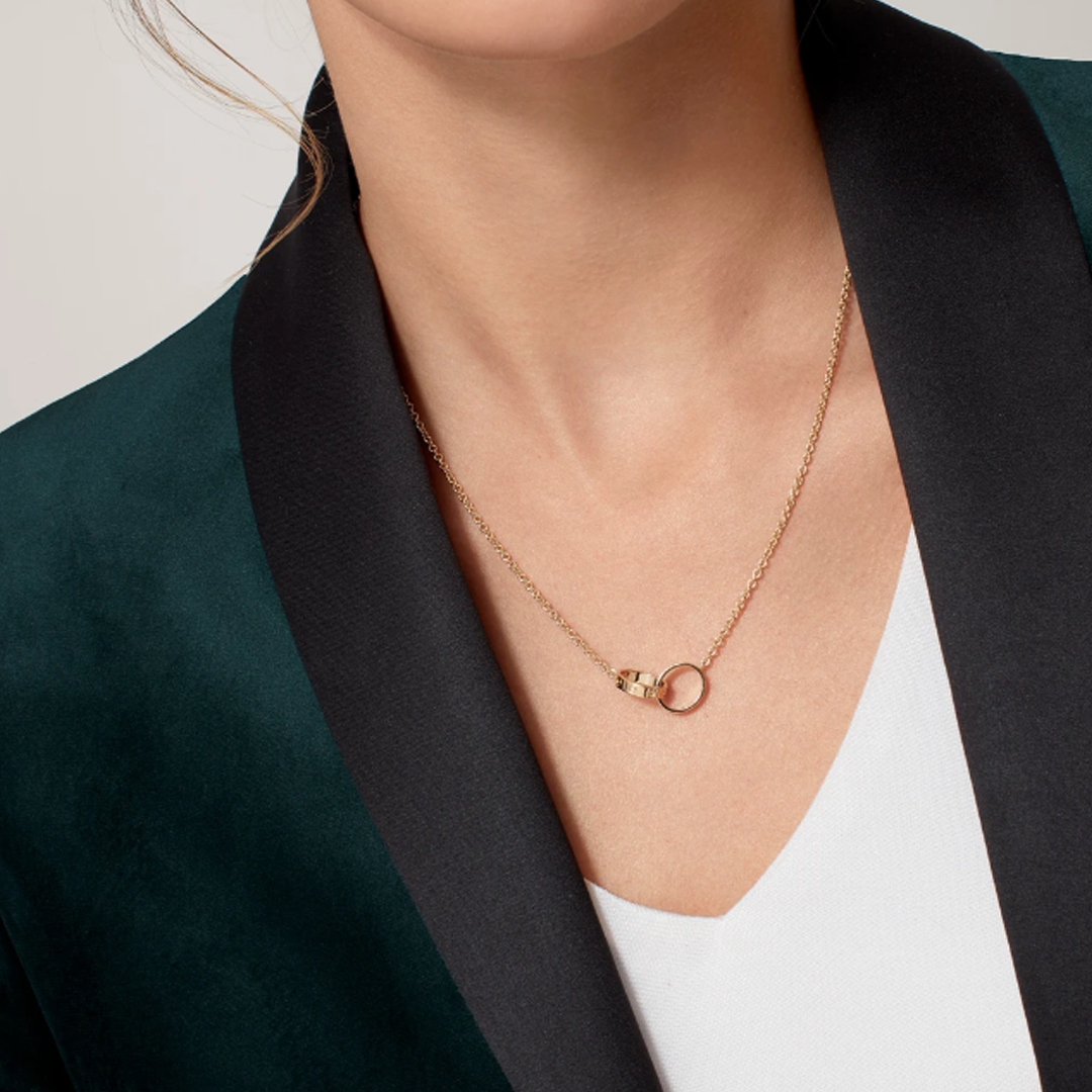 LOVE HALSKETTE DOPPELRING | GOLD