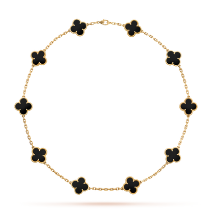 CLOVER NECKLACE 10 DESIGNS | BLACK