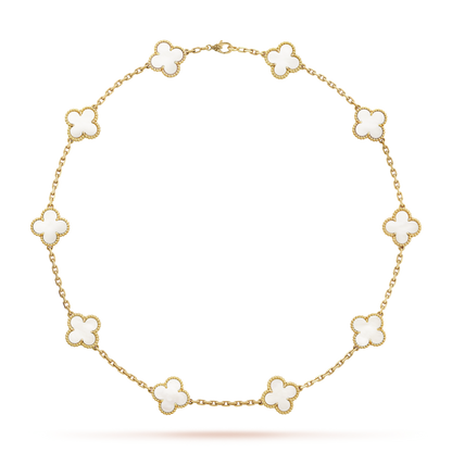 CLOVER NECKLACE 10 DESIGNS | WHITE