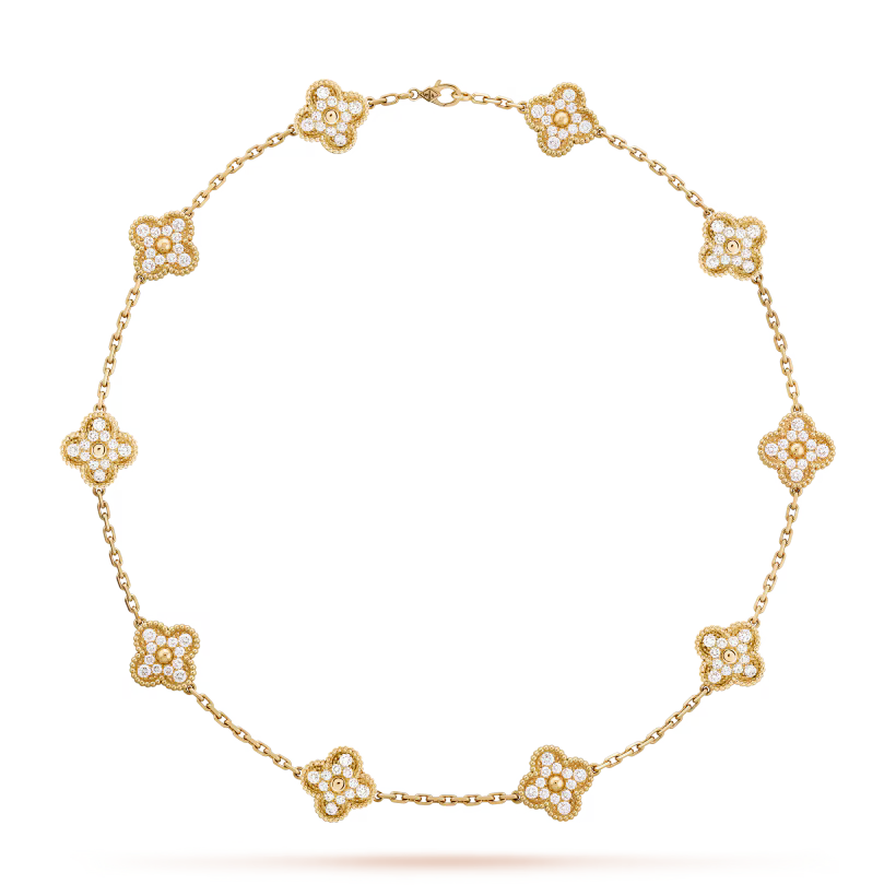 CLOVER LEAF NECKLACE 10 DESIGNS | GOLD