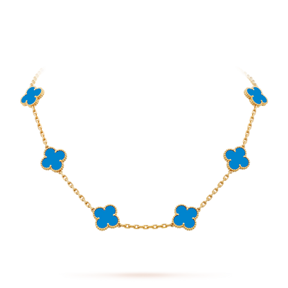 CLOVER NECKLACE 10 DESIGNS | BLUE