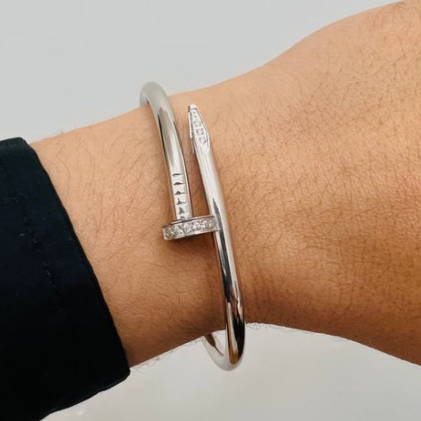 ELEGANT NAIL DELUXE BRACELET SILVER