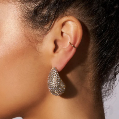 Water Droplet Earrings | Shiny Silver
